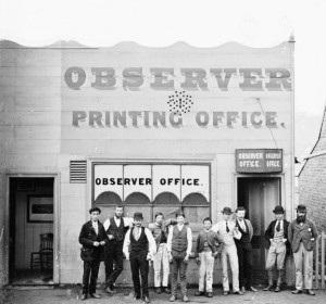 Hill End Observer office from the Holtermann Collection, ON 4 Box 9 No 18832